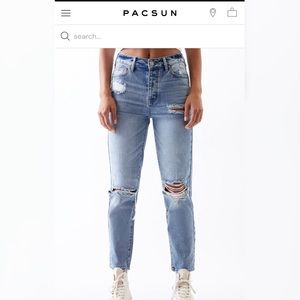 Pac Sun Ripped Mom jeans